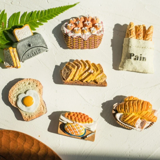 Set of 5 or More Cute Bread Refrigerator Magnet