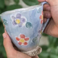 Japanese Vintage Hand-Painted Flower Coffee Mug & Tea Pot