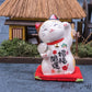 Cute Lucky Cat Holding A Glass Ball Figurine