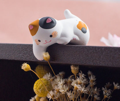 Japanese Cute Cat, Rabbit And Frog Figurine