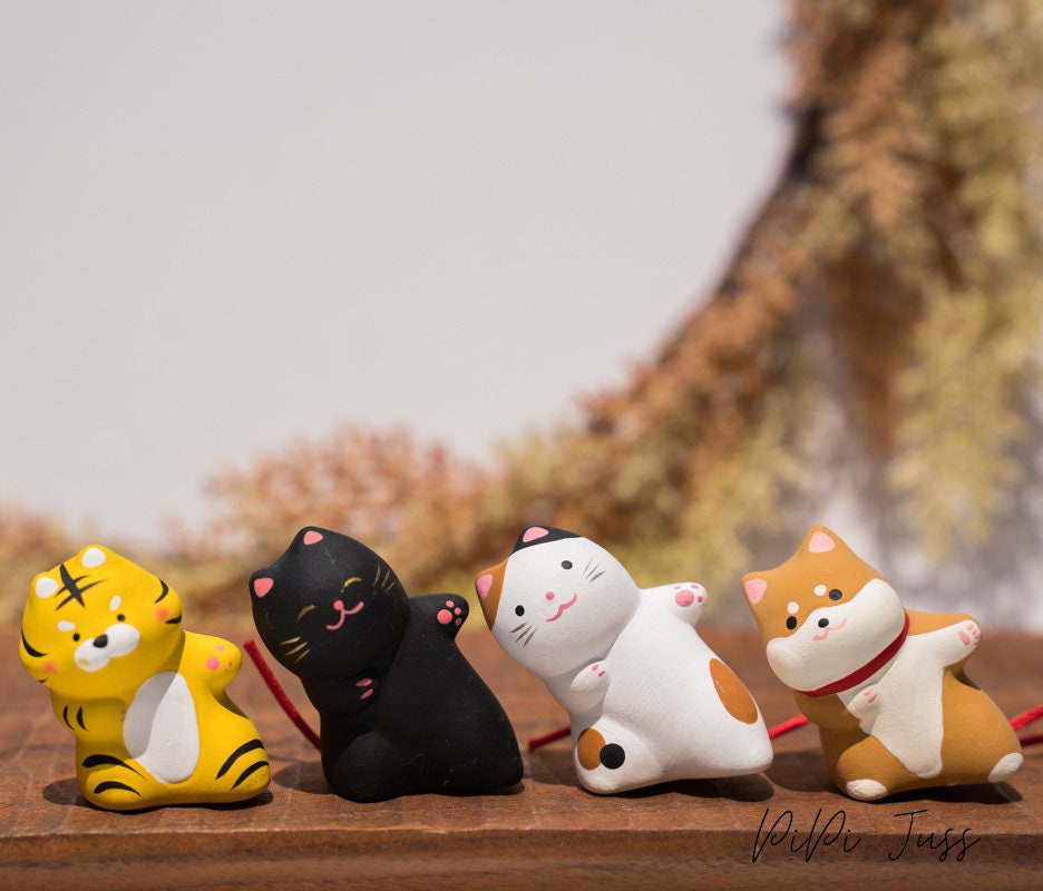 Cute Cat, Frog, Rabbit, Shiba Inu And Tiger Figurine