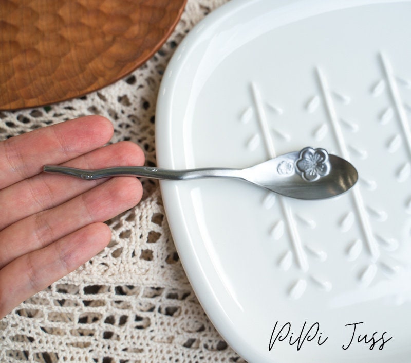 Plum Blossom Coffee & Dessert Spoon And Fork