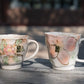 Japanese  Hand-Painted Begonia Flower Coffee And Tea Cup