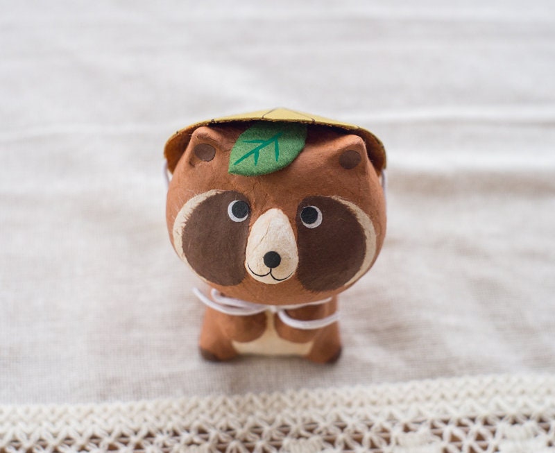 Japanese Cute Raccoon Figurine