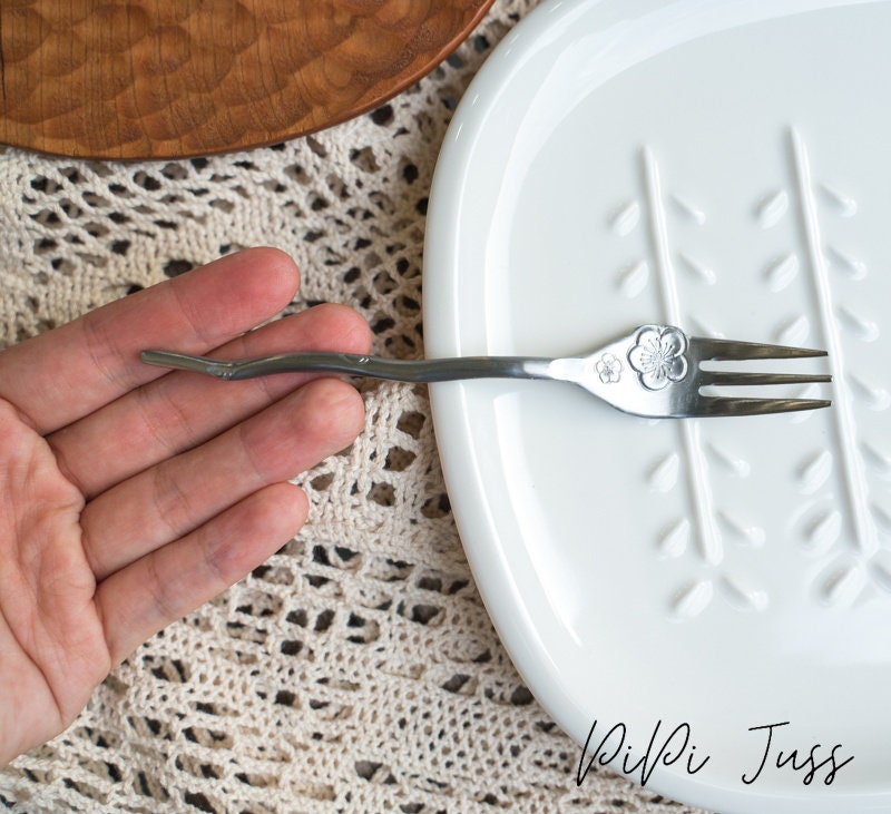 Plum Blossom Coffee & Dessert Spoon And Fork