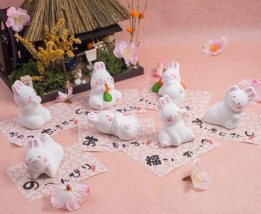 Japanese Cute Rabbit Figurines