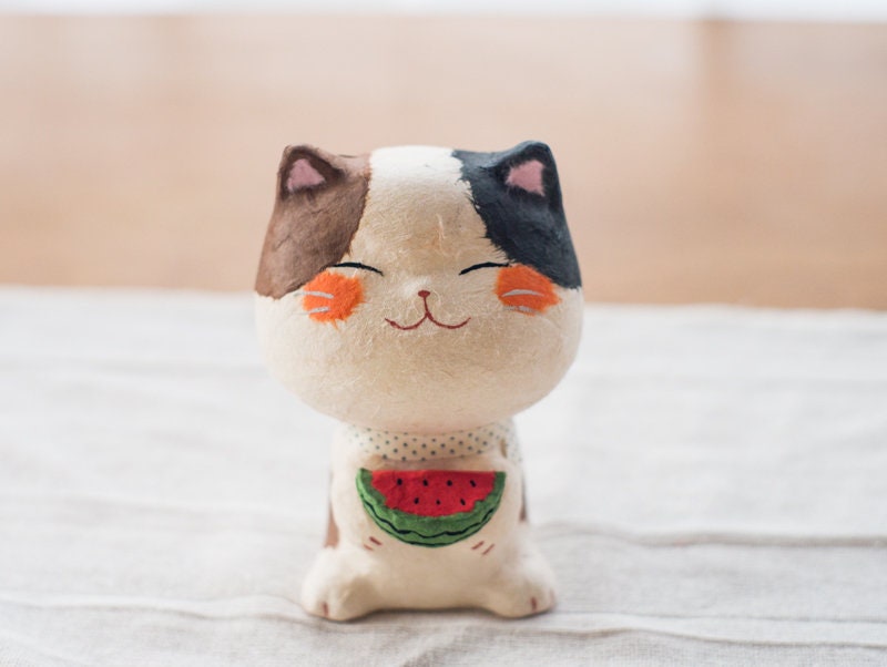 Japanese Adorable Cat And Kitten Figurines