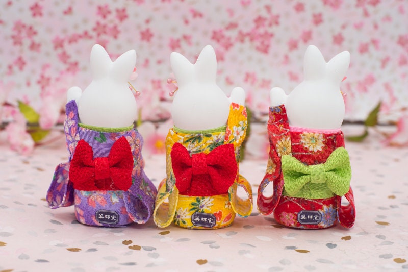 Japanese Cute Handmade Bunny Wearing Kimono Figurine