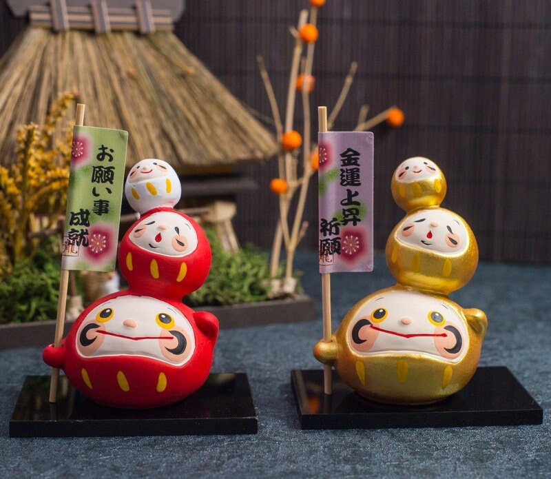 Japanese Cute Daruma Doll Figurine