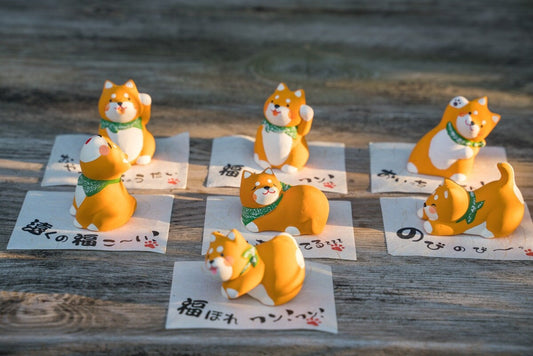 Japanese Kawaii Shiba Inu Figurines