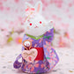 Japanese Cute Handmade Bunny Wearing Kimono Figurine