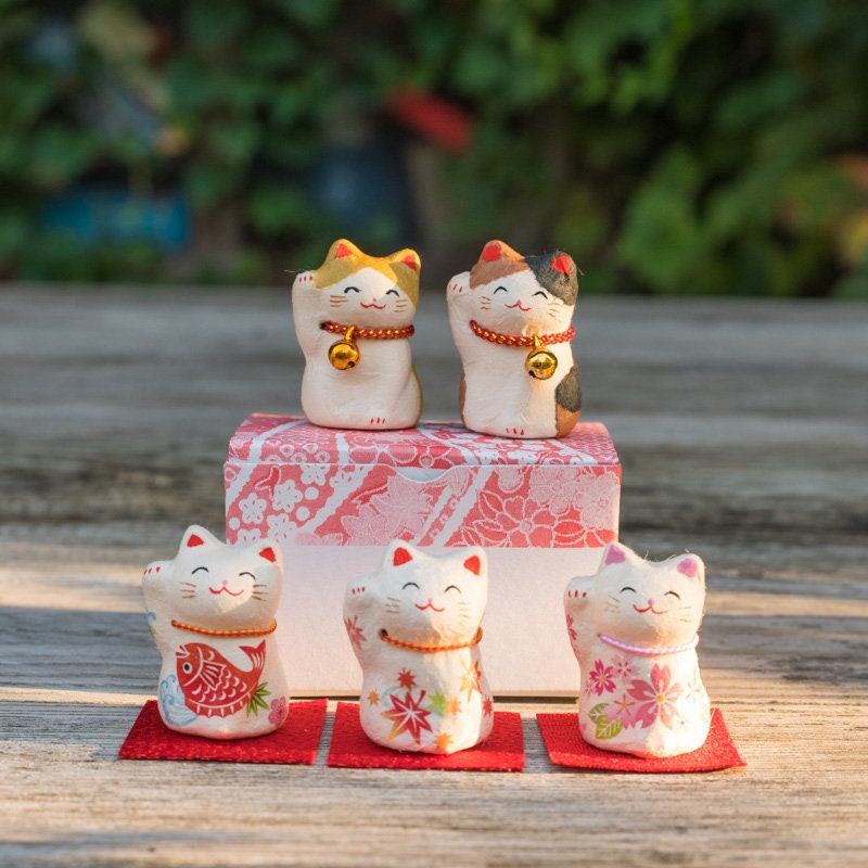 Japanese Handmade Lucky Cat Figurine