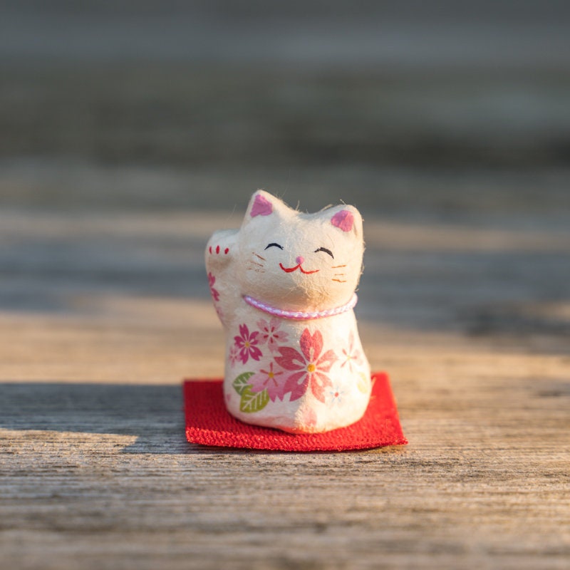 Japanese Handmade Lucky Cat Figurine