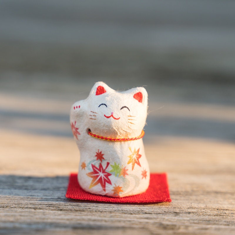 Japanese Handmade Lucky Cat Figurine