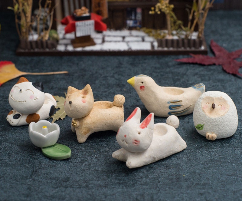 Japanese Cute Animal Pottery Clay Stone Diffuser