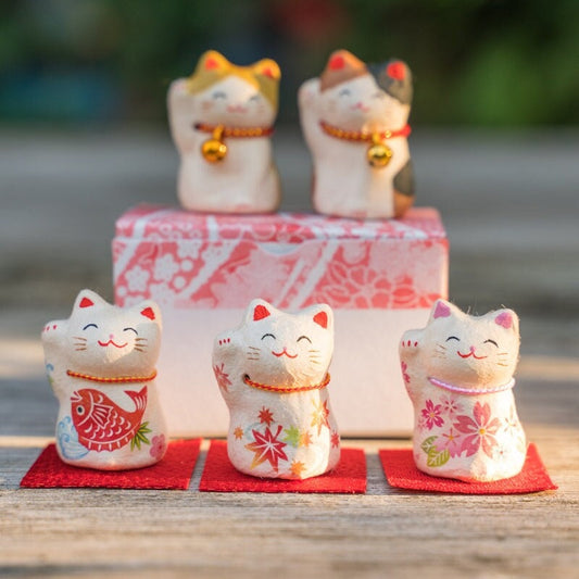 Japanese Handmade Lucky Cat Figurine