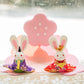 Japanese Cute Handmade Rabbit Couple Figure