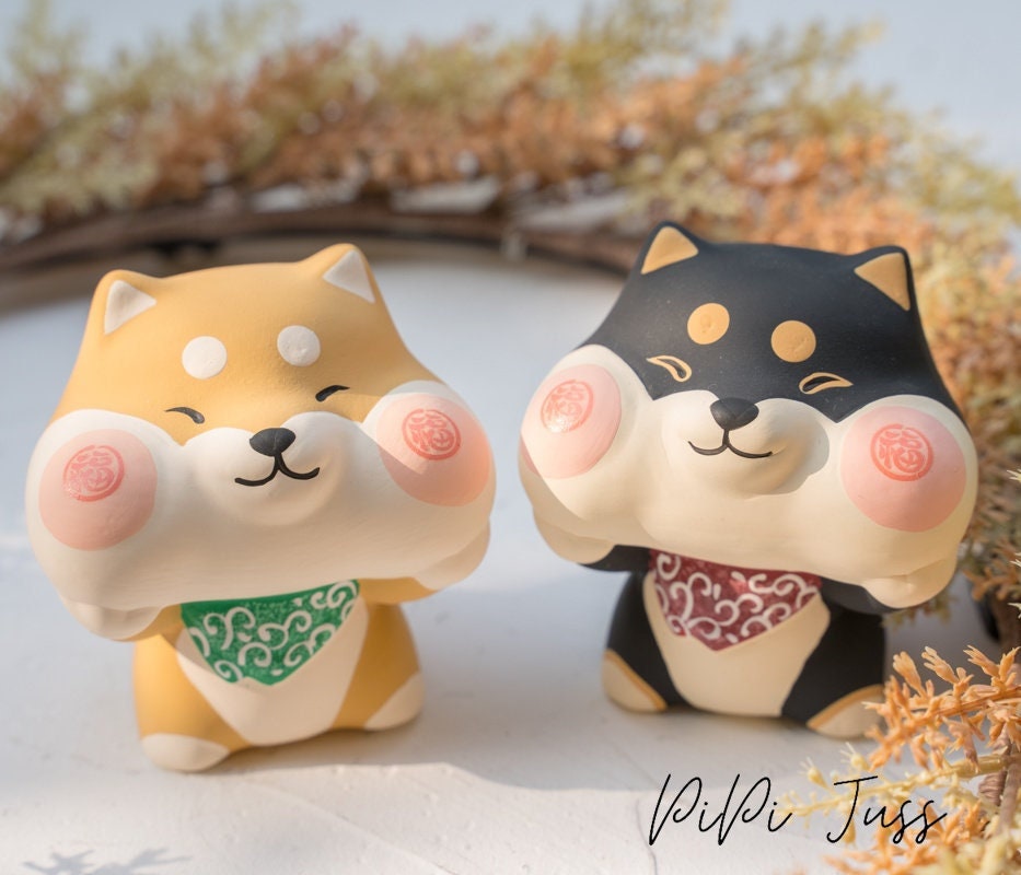 Cute Shiba Inu Figurine And Money Box