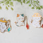 Set of 5 Cute Ca t& Fish Pin