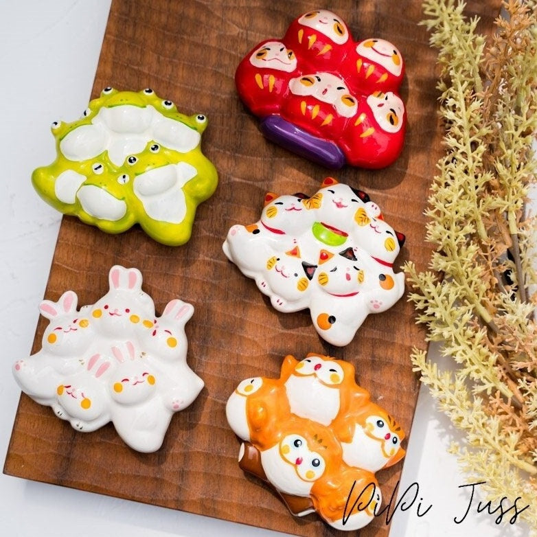 Cute Animal Themed Cat, Rabbit, Bunny, Dog And Frog Fridge Magnets