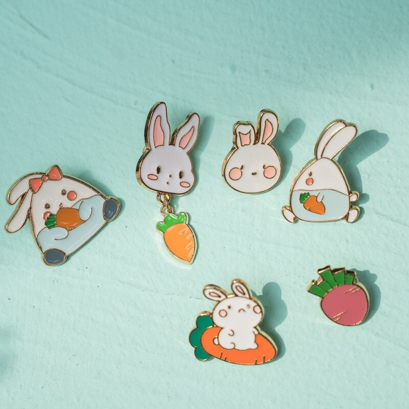 Set of 5 Or More Cute Bunny Pin